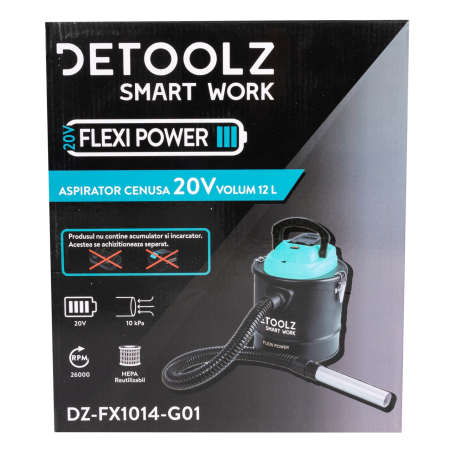 Aspirator cenusa 20V, volum 12L [3]