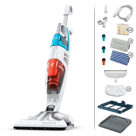 Bucatarie - Aspirator cu abur Rowenta Clean & Steam Multi RY8544WH, 1700 W, autonomie abur 30 min, reglaj abur eco/max, accesoriu pentru ferestre, recipient praf 0.5 L, recipient apa 0.4L, alb