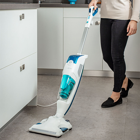 Aspirator cu abur Rowenta Clean & Steam Revolution RY7757WH, 1500W, autonomie abur până la 30 min, recipient praf 0.3L, recipient apă 0.47L, difuzo [2]