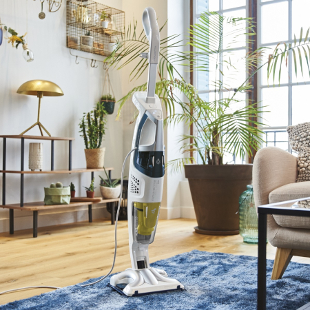 Aspirator cu abur Rowenta RY8561WH Clean & Steam Multi, 1700 W, autonomie abur 30 min, recipient praf 0.5 L, recipient apa 0.4L, Alb/Albastru [9]