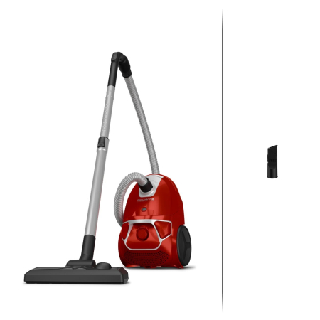 Bucatarie - Aspirator cu sac Rowenta Compact Power parquet RO3923EA, 750W, Clasa A, Tub telescopic din metal, Sac Hygiene+, Rosu