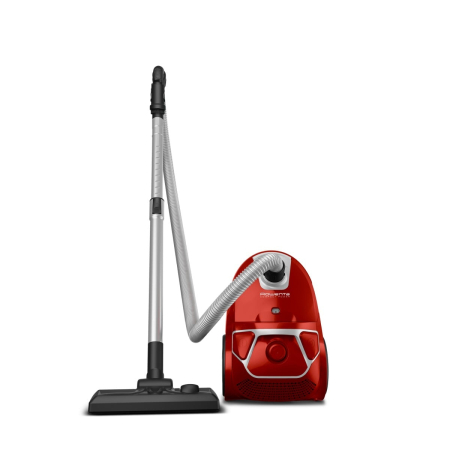 Aspirator cu sac Rowenta Compact Power parquet RO3953EA, 900W, Clasa A, Tub telescopic din metal, Sac Hygiene+, Rosu [7]