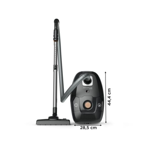 Aspirator cu sac Rowenta Green Force Effitech Total Clean RO6189EA, 400W, 3 niveluri de filtrare, lungime cablu 8.4m, recipient praf 4.5L, perie EasyBrush, indicator umplere sac, Negru [5]