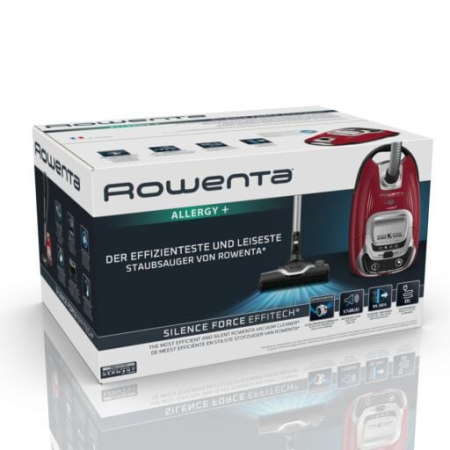 Aspirator cu sac Rowenta Silence Force 5* RO7473EA, motor Effitech, 400W, accesorii Animal Care, 3 niveluri de filtrare, Rosu [4]