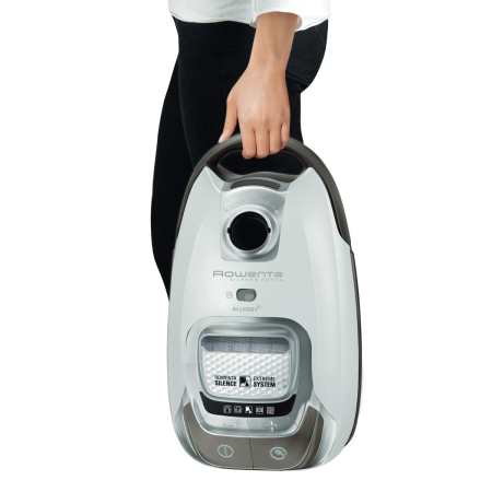 Aspirator cu sac Silence Force Effitech® RO7487EA, motor Effitech, filtrare HEPA, 57 dB(A), alb & gri [7]
