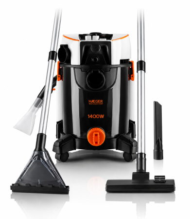 Aspirator cu spalare prin injectie - extractie HAEGER ULTRA CLEAN, putere 1400W, rezervor apa curata 4 litri, Apa murdara 20 litri, lungime cablu 3 metri, pentru covoare, canapele, textile, saltele, N [8]