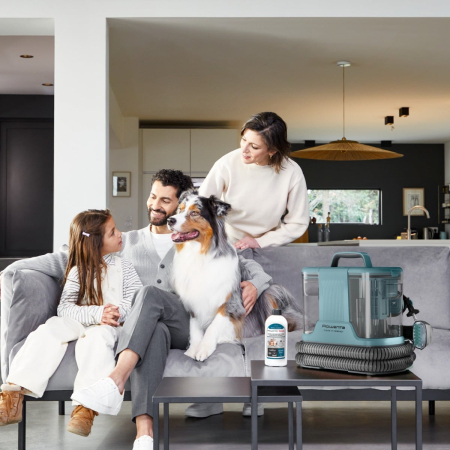 Aspirator cu spalare Rowenta Clean IT Compact IN3021F0, 400W, rezervor apa & detergent 1.4L, rezervor apa murdara 0.85L, functie autocuratare, accesoriu spatii inguste, detergent inclus, verde [4]