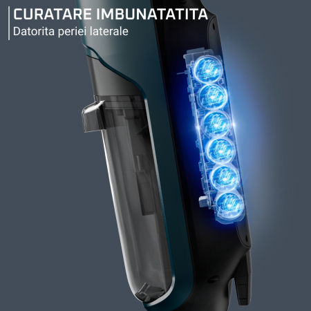 Aspirator cu spalare Rowenta X-Clean 2 GZ2251E0, 120W, 440 RPM, pana la 35 min autonomie, ecran LED, panou de control, verde & negru [2]