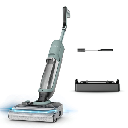Electrocasnice - Aspirator cu spalare Rowenta X-Clean 3 GZ4012E0, 500 RPM, pana la 30 min autonomie, aspirare umeda si uscata, 2 moduri, design flexibil 180°, ilumina