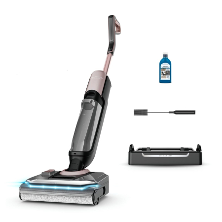 Electrocasnice - Aspirator cu spalare Rowenta X-Clean 6 Pro GZ4079E0, 280 W, 500 RPM, pana la 50 min autonomie, aspirare umeda si uscata, 3 moduri, design flexibil 180