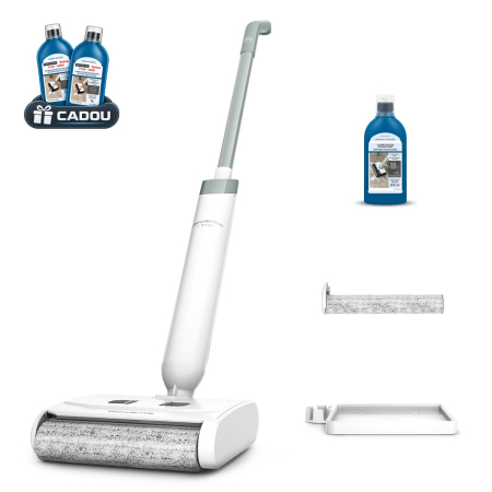 Electrocasnice - Aspirator cu spalare Rowenta X-Wash GZ1032E0, 370 RPM, pana la 40 min autonomie, aspirare umeda si uscata, 2 moduri, design flexibil 180°, rola motor
