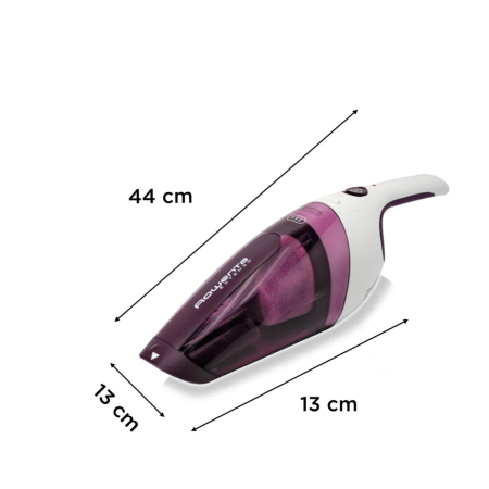 Aspirator de mana Rowenta Extenso Dry AC232001, Sistem ciclonic, filtru permanent, alb/Visiniu [4]