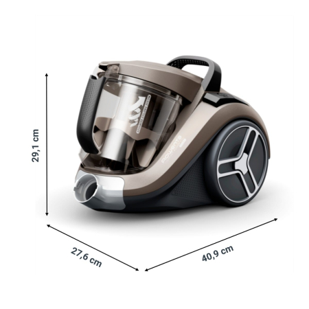 Aspirator fara sac Compact Power XXL RO4B30EA, 900 W, recipient pentru praf 2.5 L, 3 niveluri de filtrare, gri [7]
