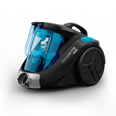 Aspirator fara sac Rowenta Compact Power RO3731, 750 W, 1.5 l, filtru de inalta eficienta, raza de operare 8.8 m, Negru/Albastru [7]