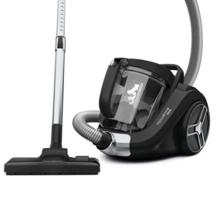 Aspirator fara sac Rowenta Compact Power XXL RO4855EA, 550W, tehnologie mono-ciclonica, capacitate rezervor 2.5L, cablu 6.2m, negru/gri [2]