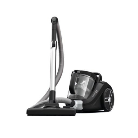 Bucatarie - Aspirator fara sac Rowenta Compact Power XXL RO4855EA, 550W, tehnologie mono-ciclonica, capacitate rezervor 2.5L, cablu 6.2m, negru/gri