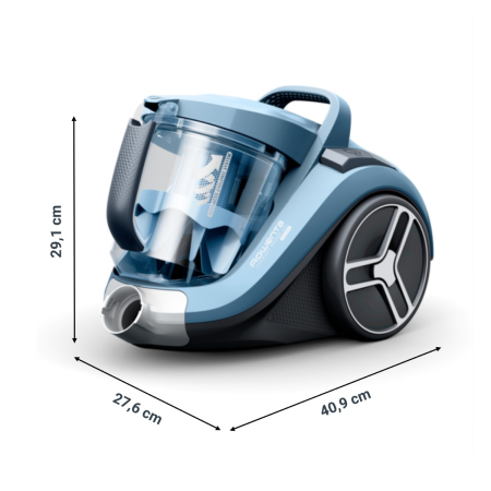 Aspirator fara sac Rowenta Compact Power XXL RO4B11EA, 900 W, recipient pentru praf 2.5 L, filtrare 99.98%, compact, bleu [7]