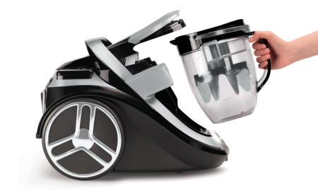 Aspirator fara sac Rowenta Silence Force Cyclonic 5***** RO7689EA, 550 W, Tehnologie Ciclonica, cap de aspirare Power Air, maner Ergo Comfort, capacitate sac 2.5L, lungime cablu 8.4m, Argintiu [2]