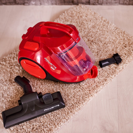 Aspirator fara sac Rowenta Swift Power Cyclonic RO2913EA, 750W, 3 niveluri de filtrare, Tehnologie Effiwatts, acoperire 7.5m, motor Effitech, rosu [16]