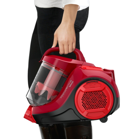 Aspirator fara sac Rowenta Swift Power Cyclonic RO2913EA, 750W, 3 niveluri de filtrare, Tehnologie Effiwatts, acoperire 7.5m, motor Effitech, rosu [8]
