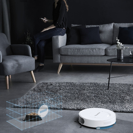 Aspirator robot Rowenta X-Plorer S130 AI RR9067WH,  8 cm grosime, cartografiere permanenta, Tehnologia Smart Exploration, autonomie 120 min, Alb [8]