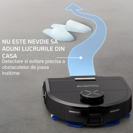 Aspirator robot Rowenta X-Plorer Serie 220 RR9465WH, aspirator si mop, autonomie 120 min, recipient praf 0.35L, nivel de zgomot 70 dB(A), sistem Smart Aqua Power, negru [3]