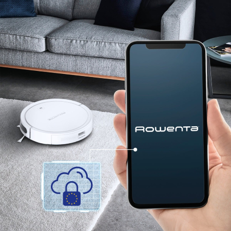Aspirator robot Rowenta X-Plorer Serie 50 RR7387WH, 33W, recipient 0.4L, 3 functii de curatare, Wi-Fi, sistem Aqua Force, alb [11]