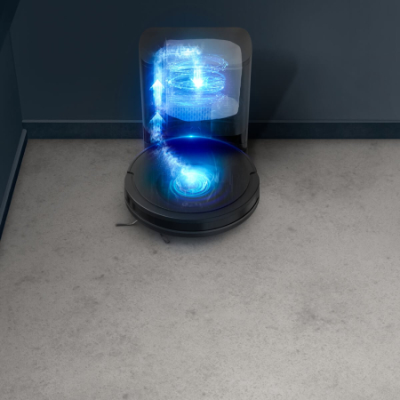 Aspirator robot Rowenta X-Plorer Serie 85+ RR87D5WH, aspira & spala, putere aspirare 6000 Pa, autonomie 270 minute, 4 trepte putere, statie de incarcare si golire praf, sistem Smart Aqua Power, negru [7]