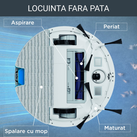 Aspirator robot X-Plorer Serie 130 Ai Animal & Allergy RR9077WH, actiune 4 in 1, autonomie de 120 minute, recipient pentru praf de 0.5L, alb [1]