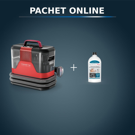 Bucatarie - Aspirator tapiterie Rowenta Clean IT Hot & Cold IN7020F0 & Detergent pentru aspirator cu spalare Rowenta XD5320F0 pentru textile, covoare si pete animale de companie