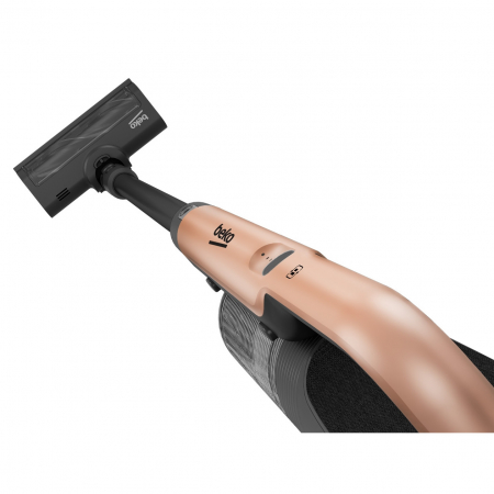 Aspirator vertical 2in1 BEKO VRT65421VC, 250W, 0.4l, autonomie max 40 min, lumina LED, filtru HEPA 10, TrayClean, negru-auriu [4]