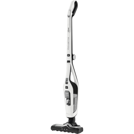 Bucatarie - Aspirator vertical 2in1 Dual Force Rowenta RH6737WH, 100W, 18V, autonomie 45 min, 2 viteze, recipient 0.6L, pliabil, alb