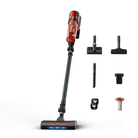 Bucatarie - Aspirator vertical fara fir Rowenta X-Force 8.80 Animal RH1871E0, 250 W, 100 air watts, autonomie de pana la 45 minute, iluminare LED, sistem Digital Control, greutate redusa, filtrare pana la 99%, ro