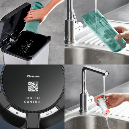 Aspirator vertical fara fir Rowenta X-Force 8.80 RH1831E0, 250 W, 100 air watts, autonomie de pana la 45 minute, iluminare LED, sistem Digital Control, greutate redusa, filtrare pana la 99%, verde & n [6]