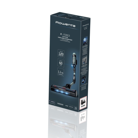 Aspirator vertical fara fir Rowenta X-Force Flex 10.80 RH7A32E0, 300 W, 120 air watts, autonomie 60 minute, recipient praf 0.44 L, functie boost, iluminare LED, sistem Smart Control, greutate redusa,  [11]