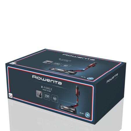 Aspirator vertical fara fir Rowenta X-Force Flex 13.60 Complete Animal RH9A93E0, 150 air watts, iluminare LED, tub flex, funcție boost, capacitate recipient praf 0.65L, rosu & argintiu [9]