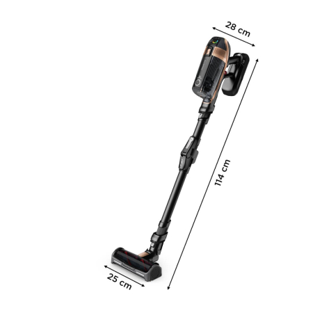 Aspirator vertical fara fir Rowenta X-Force Flex 15.60 Animal RH99F3WO, 550W, 2 baterii cu autonomie de cate 80 min, Tehnologie flex, display control, accesorii animal care, stație încarcare, recipien [13]