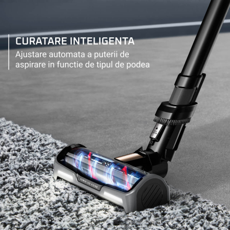 Aspirator vertical fara fir Rowenta X-Force Flex 15.60 Animal RH99F3WO, 550W, 2 baterii cu autonomie de cate 80 min, Tehnologie flex, display control, accesorii animal care, stație încarcare, recipien [7]