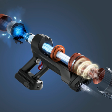 Aspirator vertical fara fir Rowenta X-Force Flex Animal 10.80 RH7A75E0, 300 W, 120 air watts, autonomie 60 minute, recipient praf 0.44L, functie boost, iluminare LED, sistem Smart Control, greutate re [1]