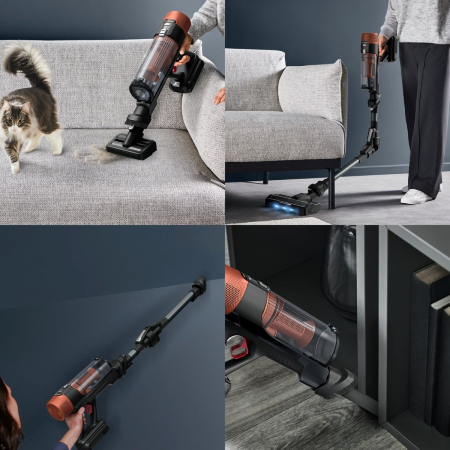 Aspirator vertical fara fir Rowenta X-Force Flex Animal 10.80 RH7A75E0, 300 W, 120 air watts, autonomie 60 minute, recipient praf 0.44L, functie boost, iluminare LED, sistem Smart Control, greutate re [9]