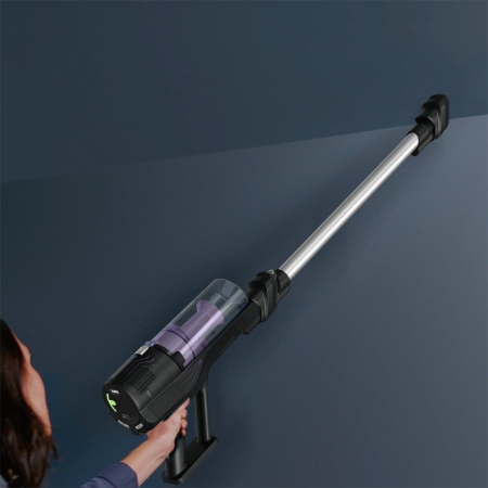 Aspirator vertical fara fir Rowenta X-Pert 5.80 RH5A31E0, 150 W, autonomie de pana la 40 minute, iluminare LED, sistem Digital Control, greutate redusa, filtrare pana la 99%, violet & argintiu [7]
