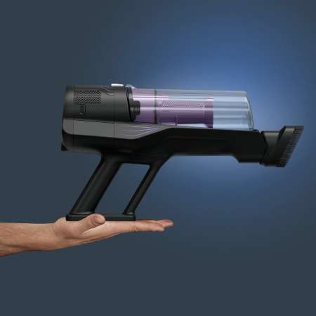 Aspirator vertical fara fir Rowenta X-Pert 5.80 RH5A31E0, 150 W, autonomie de pana la 40 minute, iluminare LED, sistem Digital Control, greutate redusa, filtrare pana la 99%, violet & argintiu [4]