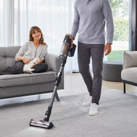 Aspirator vertical fara fir X-Force Flex 14.80 Animal RH9B74WO, 670W, Smart Control Display, Tehnologie Flex, Functie Boost, capacitate recipient de praf 0.65L, autonomie 90 de minute, negru & maro [3]