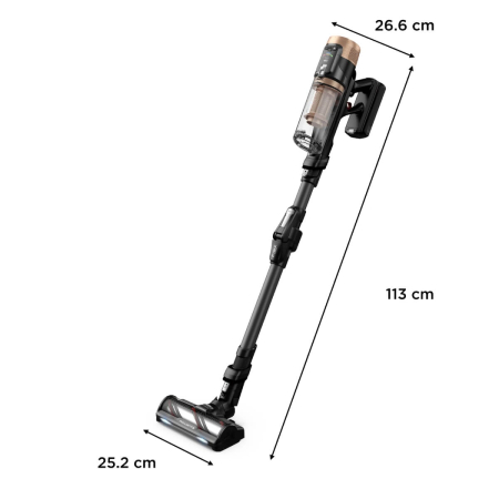 Aspirator vertical fara fir X-Force Flex 14.80 Animal RH9B74WO, 670W, Smart Control Display, Tehnologie Flex, Functie Boost, capacitate recipient de praf 0.65L, autonomie 90 de minute, negru & maro [9]