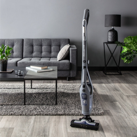 Aspirator vertical Rowenta Dual Force 2 in 1 RH6756WO, 48W, 21.6V, 0.6L, autonomie 45 min, perie de aspirare rotativa, Gri [10]