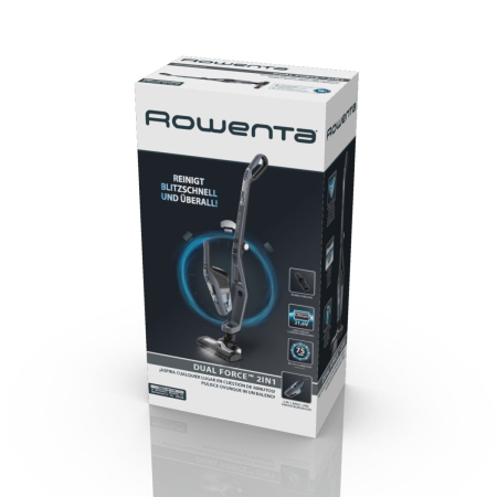 Aspirator vertical Rowenta Dual Force 2 in 1 RH6756WO, 48W, 21.6V, 0.6L, autonomie 45 min, perie de aspirare rotativa, Gri [6]