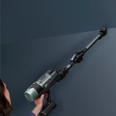 Aspirator vertical Rowenta X-Force Flex 10.80 RH7A35E0, 300 W, 18.5V, autonomie 60 minute, recipient 0.44 L, tehnologie flex, perie cu LED, panou digital SmartControl, filtrare 99.9%, verde & negru [7]