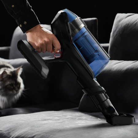 Aspirator vertical Rowenta X-Force Flex 12.60 Aqua RH98C0WO, 320 W, 0.9 l, Autonomie 45 minute, mop Aqua, Albastru/Negru [10]