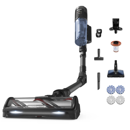 Aspirator vertical Rowenta X-Force Flex 12.60 NEO RH9LC1WO cu mop, 380W, autonomie 60 min, panou de control, recipient praf 0.65L, albastru & negru [0]