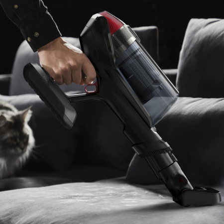 Aspirator vertical Rowenta X-Force Flex 12.60 RH98A7WO, 320W, 25.2V, capacitate praf 0.9L, autonomie 45 minute, perie animal turbo, gri & rosu [5]